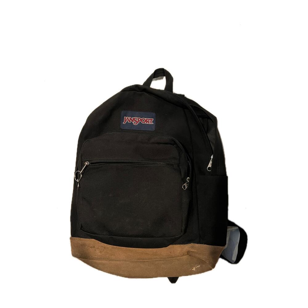 JanSport Right Pack 3 Section Black Brown Backpack